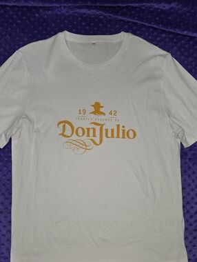 Men's White Logo Tee - Gold Print